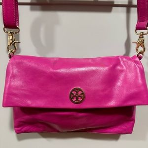 Tory Burch magenta messenger crossbody